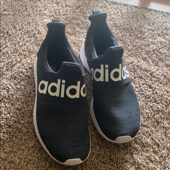 Adidas charcoal sneakers slip on